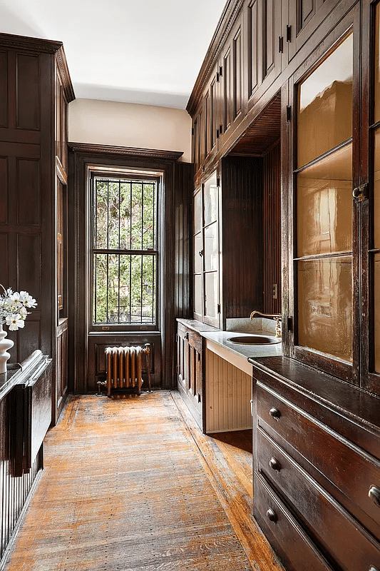 butler's pantry with built-in cabinets