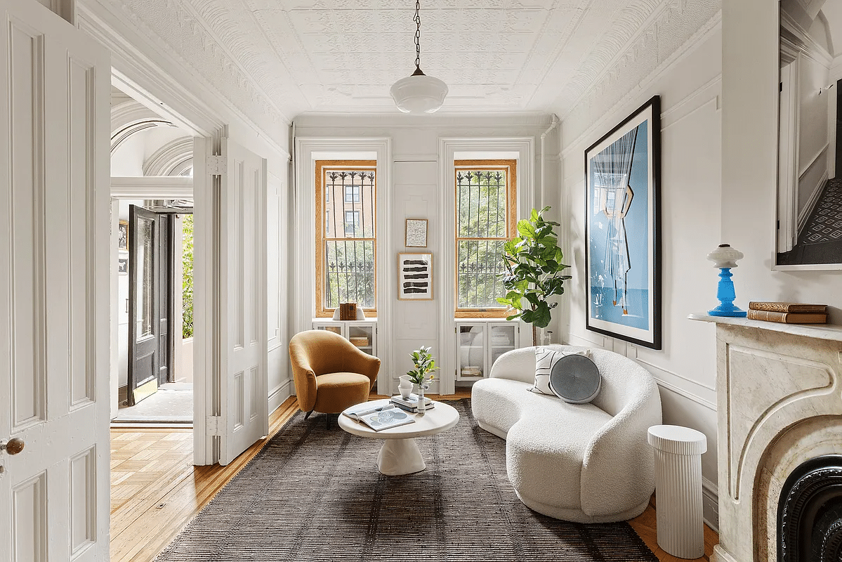 brooklyn open house - parlor with mantel