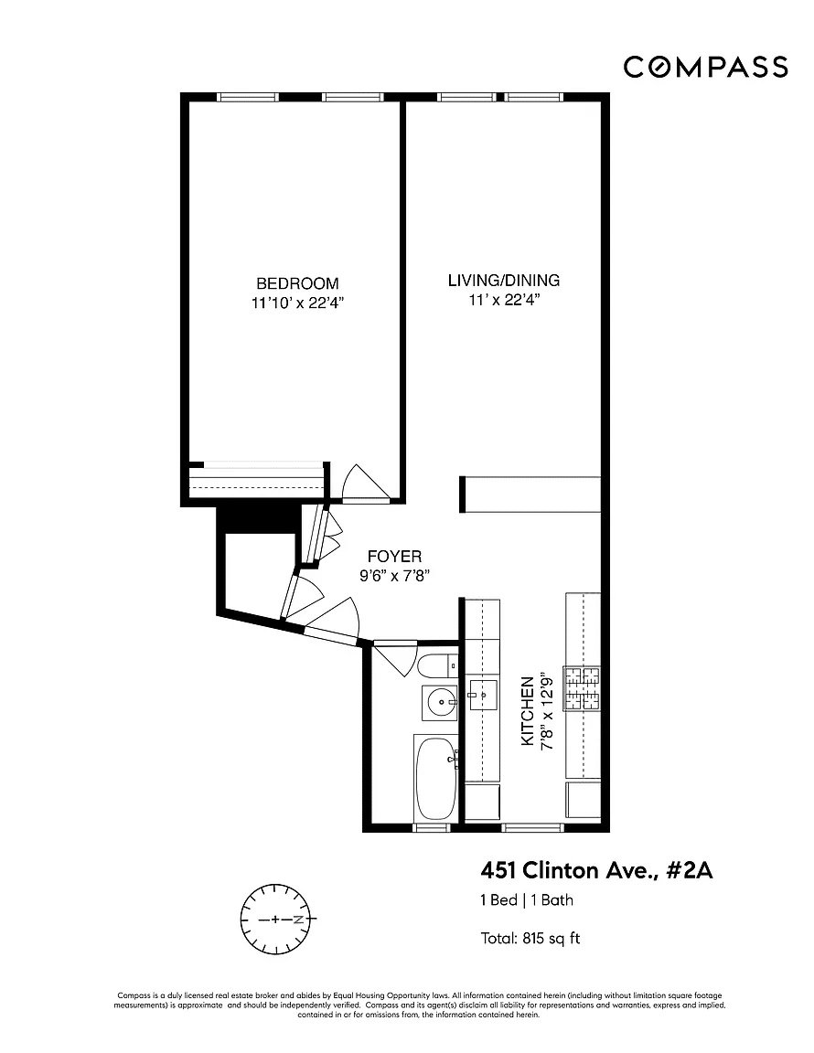 floorplan showing foyer with walk-in closet