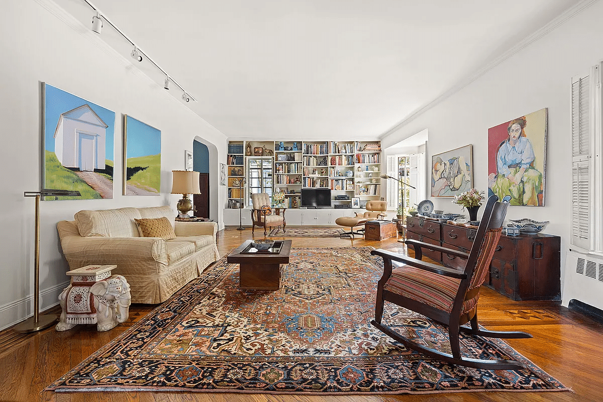 living room with wood floor