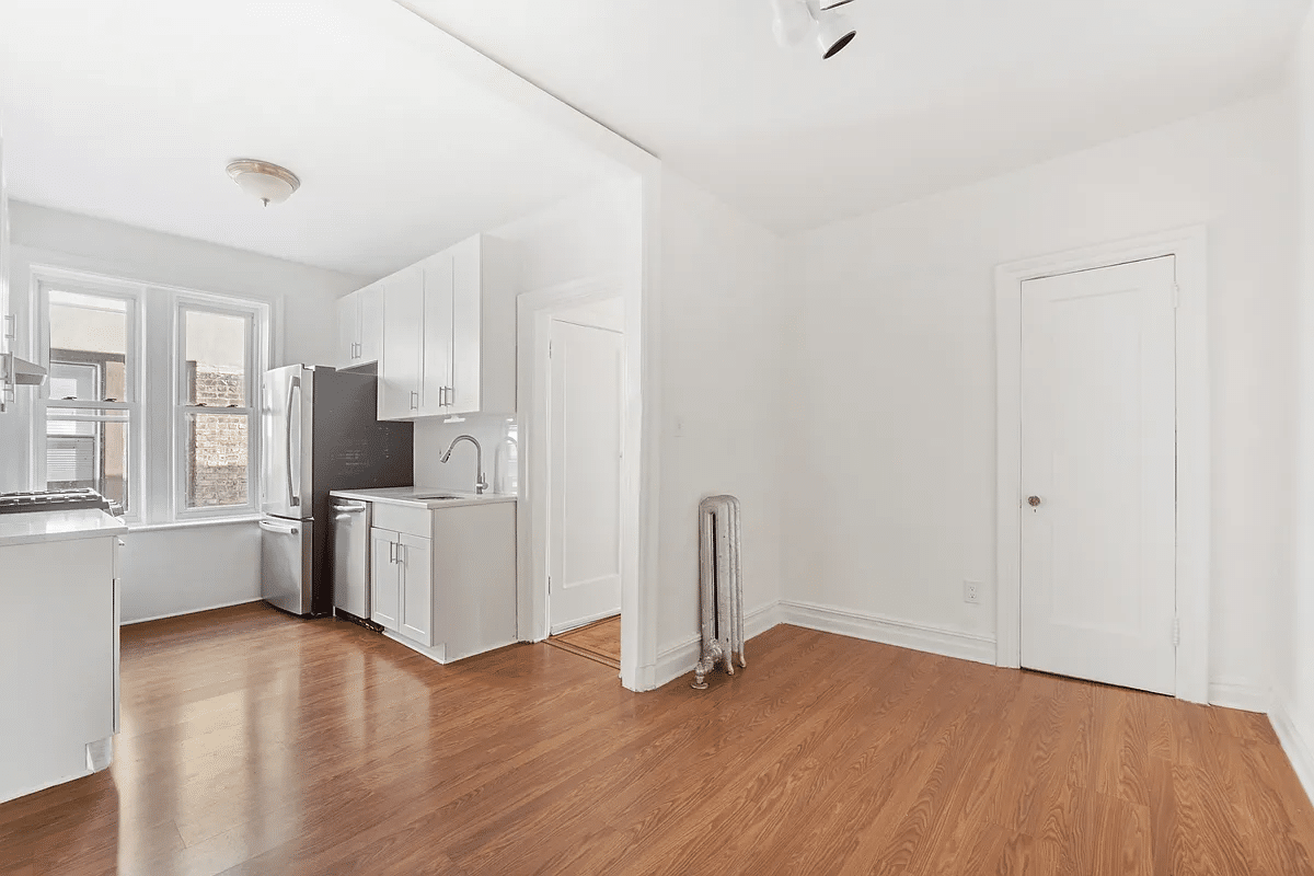 view from dining into kitchen