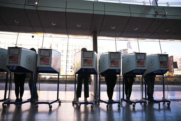 Brooklynites cast their ballots at the Brooklyn Museum on Election Day, Tuesday, Nov. 5.