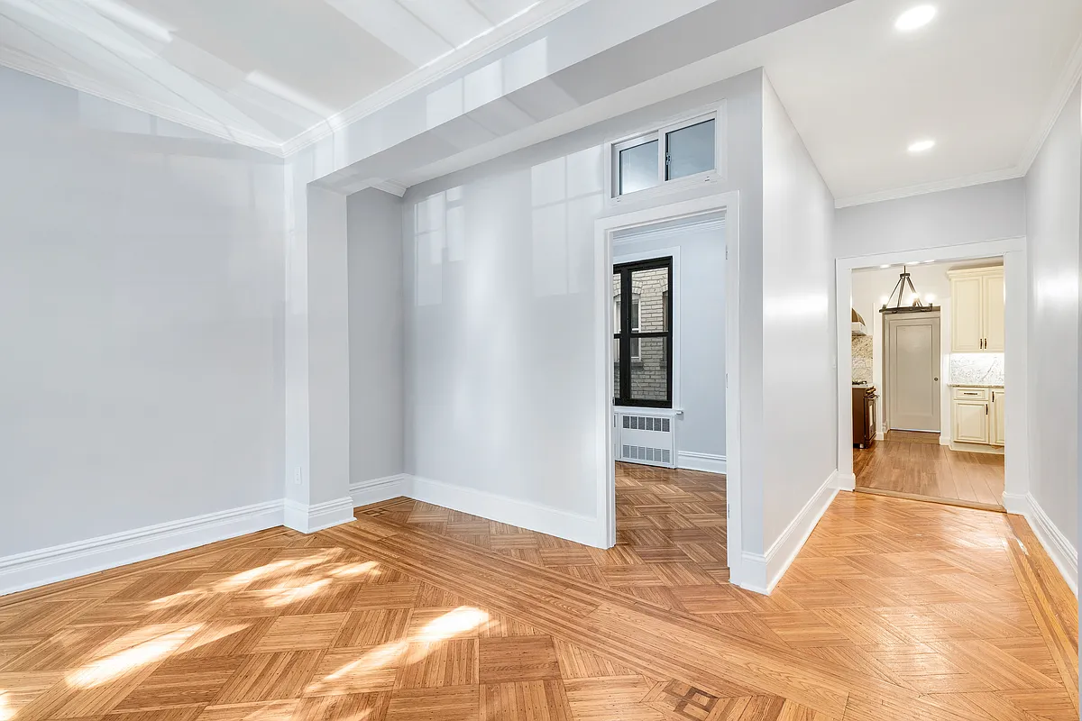 view toward former dining room with new bedroom created