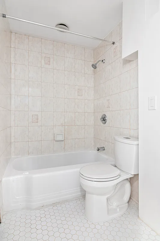 bath with white fixtures