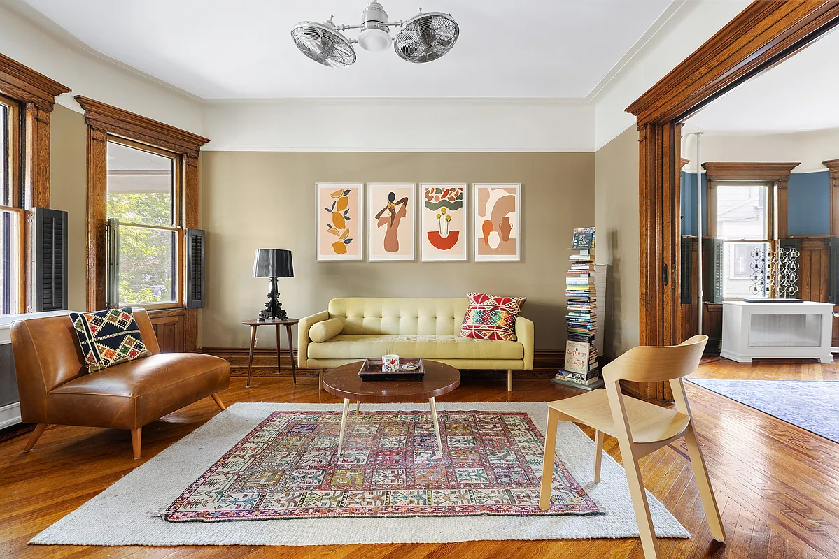 parlor with wood floor