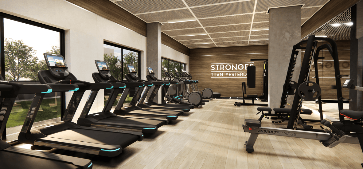 fitness space with equipment