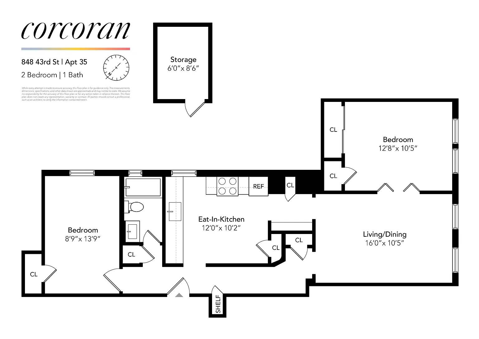 floorplan showing flexible living/dining room used as a bedroom