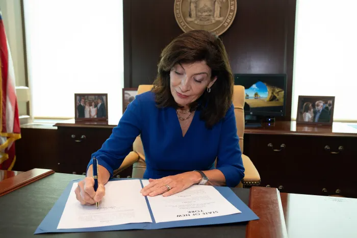 Hochul signed the bill into law in December 2022.
