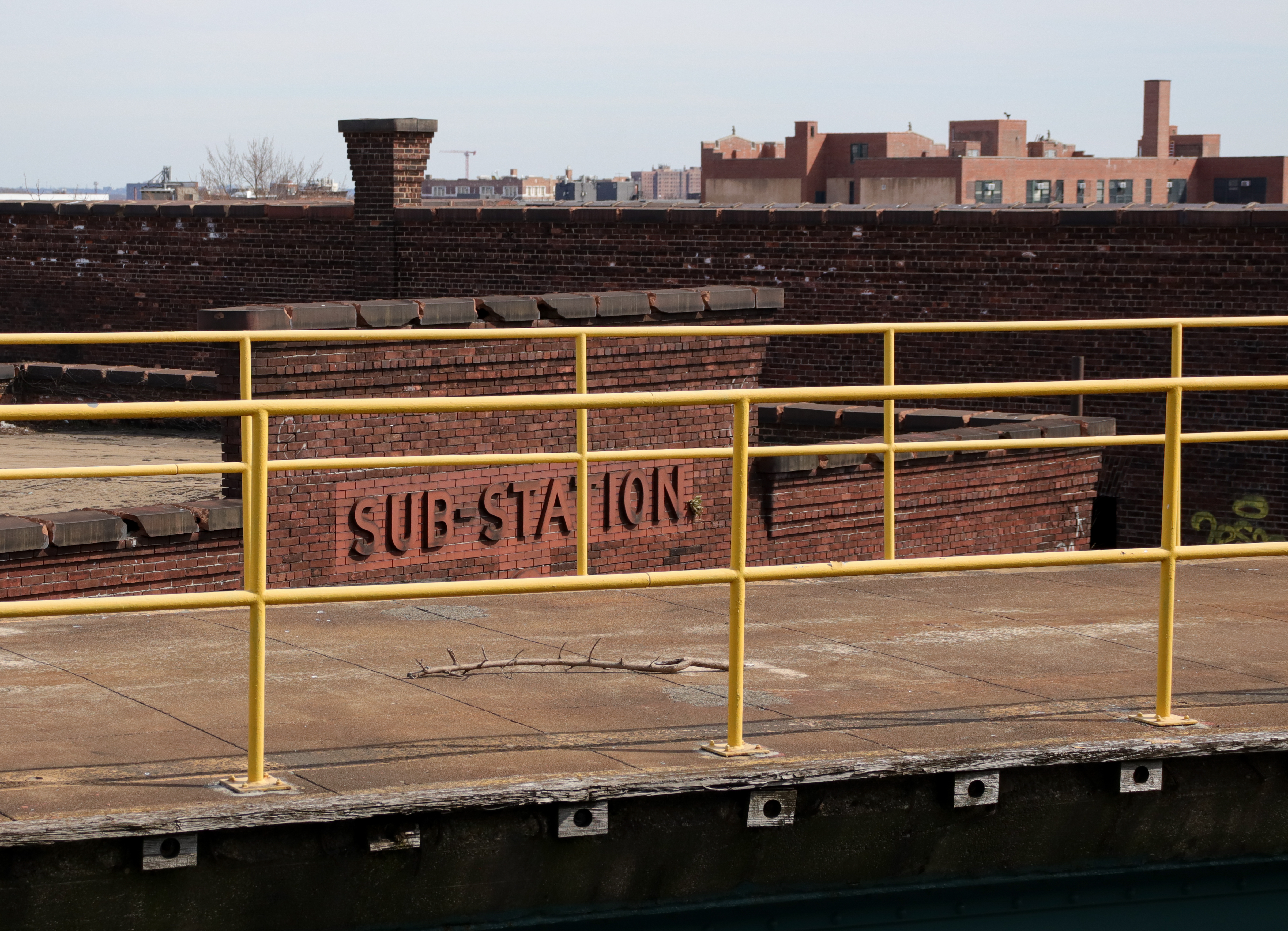 LIRR Substation - a view of the building from the train platform